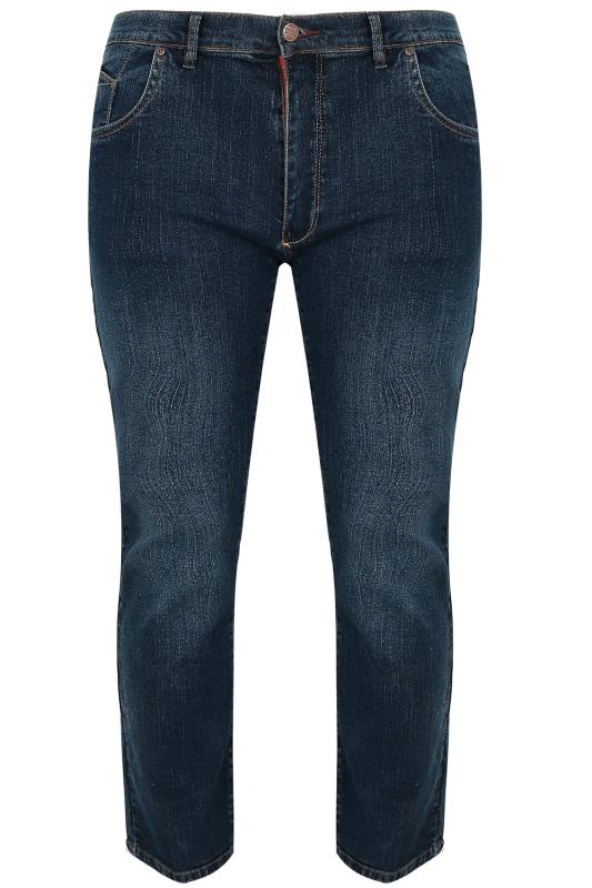 D555 Dark Blue Tapered Leg Denim Jeans