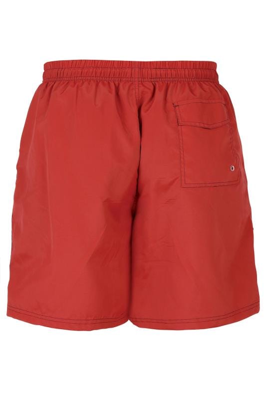 D555 Red Swim Shorts | BadRhino