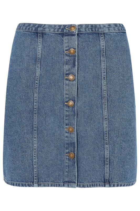 Blue Denim Button Through Skirt | Sizes 16 to 36 | Yours Clothing