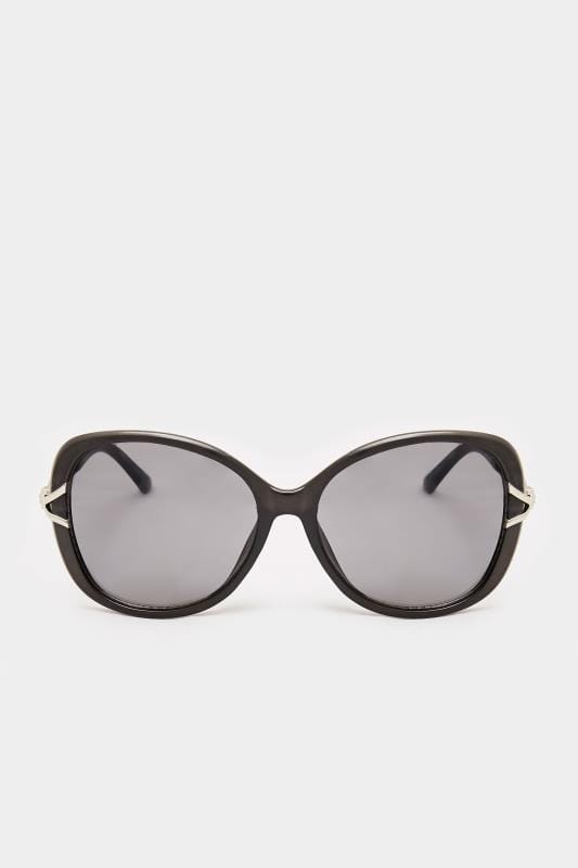 Black Oversized Knot Sunglasses | Yours Clothing 3