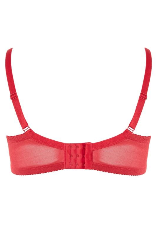 Deep Red Lace Underwired T-Shirt Bra 4