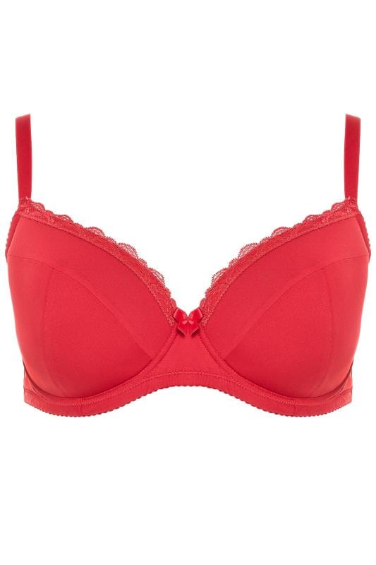 Deep Red Lace Underwired T-Shirt Bra 3