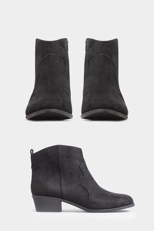 Western Ankle Boots In Extra Wide Fit 