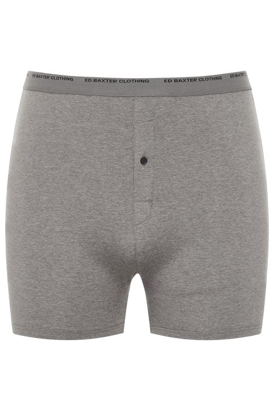 ED BAXTER 3 PACK Grey Boxer Shorts | BadRhino 5