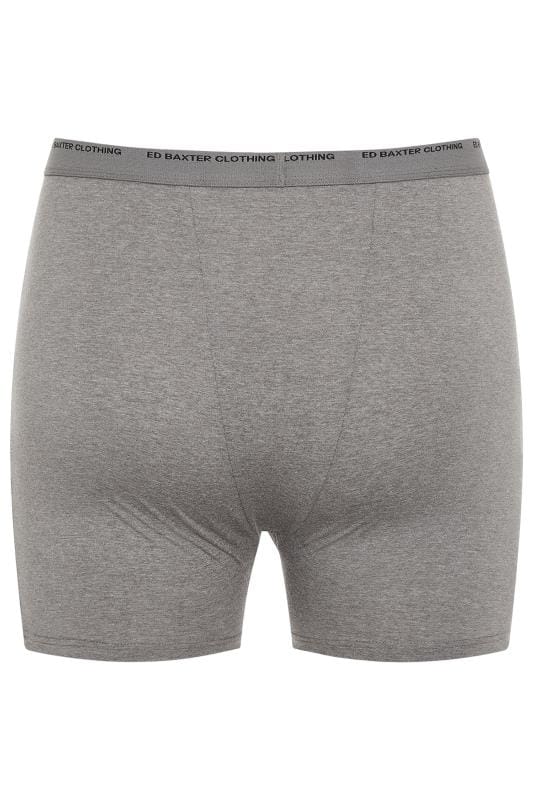 ED BAXTER 3 PACK Grey Boxer Shorts | BadRhino 9
