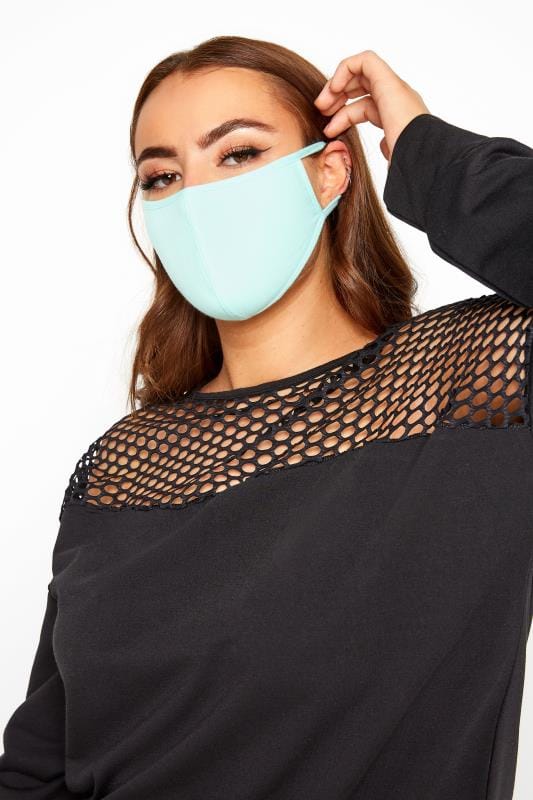Plus Size Beauty Blue Antibacterial Face Mask