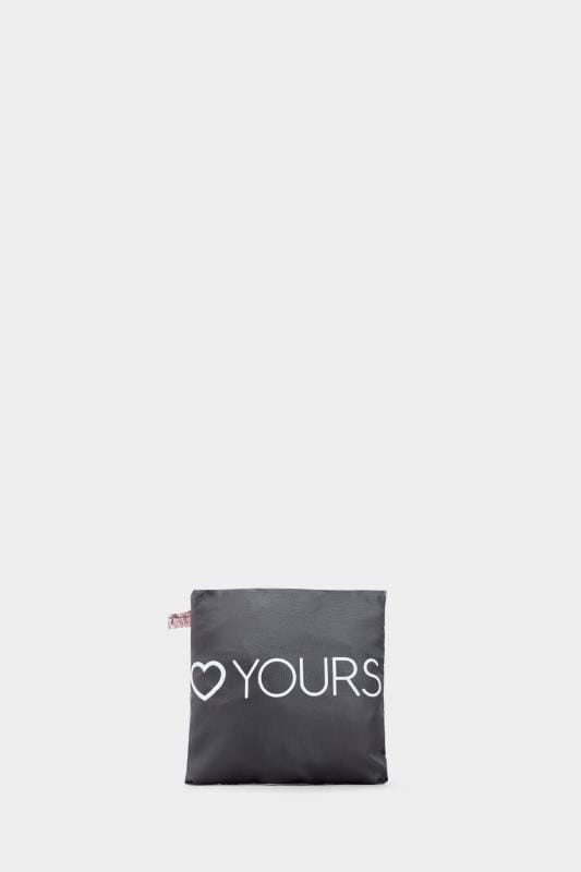 Black Floral Fold Up Shopper Bag | Yours Clothing 6