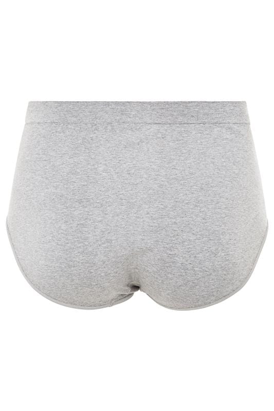 Grey Seamless Light Control High Waisted Full Briefs | Yours Clothing 5