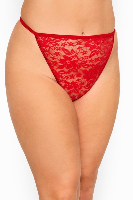 Limited Collection Red Lace Thong Yours Clothing 