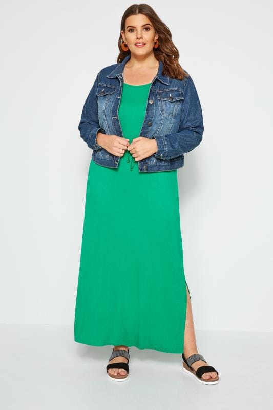 Green Maxi Dress With Belt | Sizes 16-36 | Yours Clothing