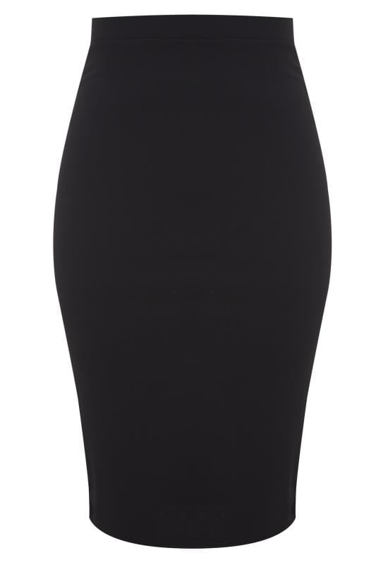 black bodycon midi skirt