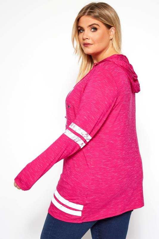 hot pink sweatshirt