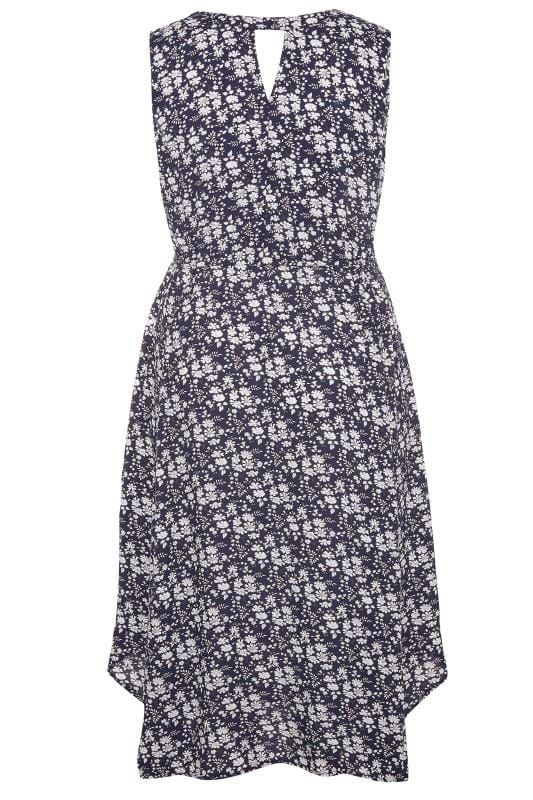 IZABEL CURVE Navy Floral Maxi Dress | Yours Clothing