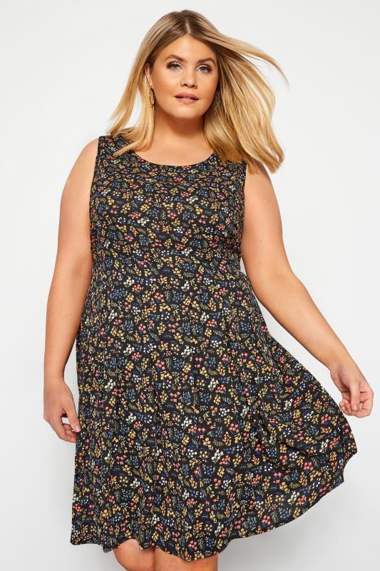 Plus Size Skater Dresses | Fit & Flare Dresses | Yours Clothing | Yours ...
