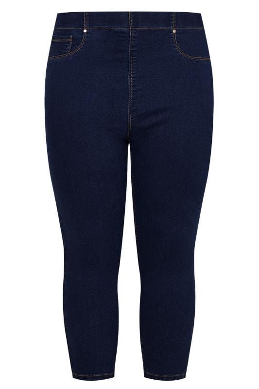 YOURS FOR GOOD Curve Indigo Blue Cropped JENNY Jeggings 3