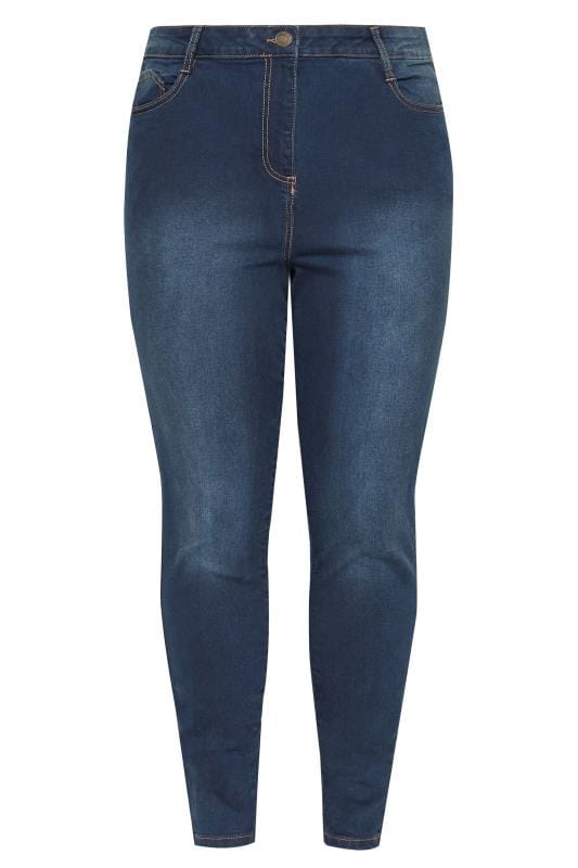 Plus Size Indigo Blue Skinny Stretch AVA Jeans | Yours Clothing 4