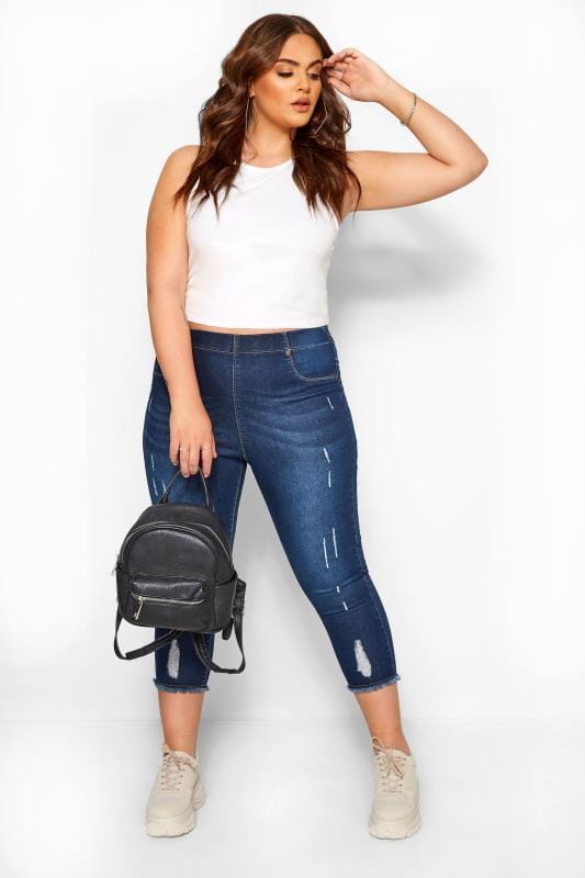 plus size destroyed jeggings