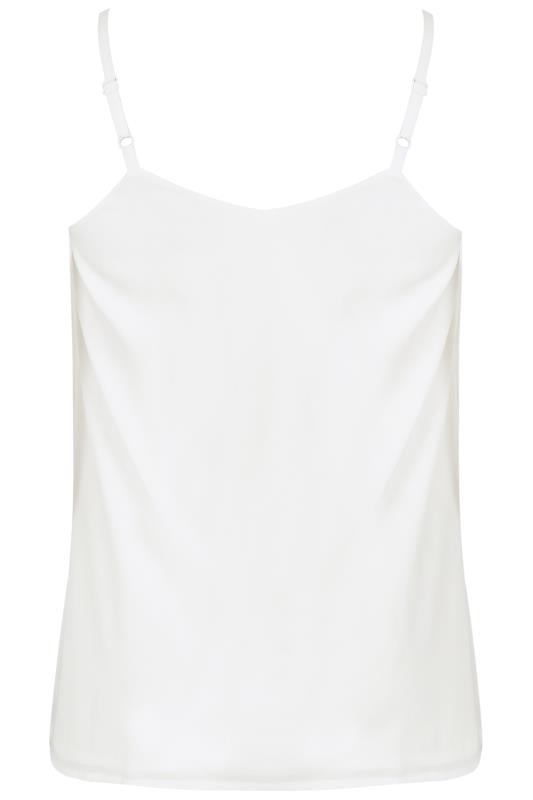 Ivory Woven Cami Top With Side Splits, Plus Size 16 to 36 | Yours Clothing