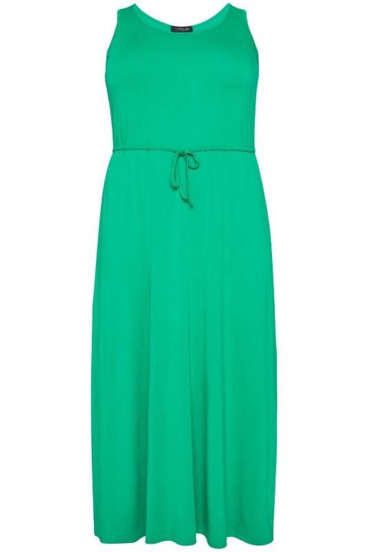 Green Maxi Dress With Belt | Sizes 16-36 | Yours Clothing