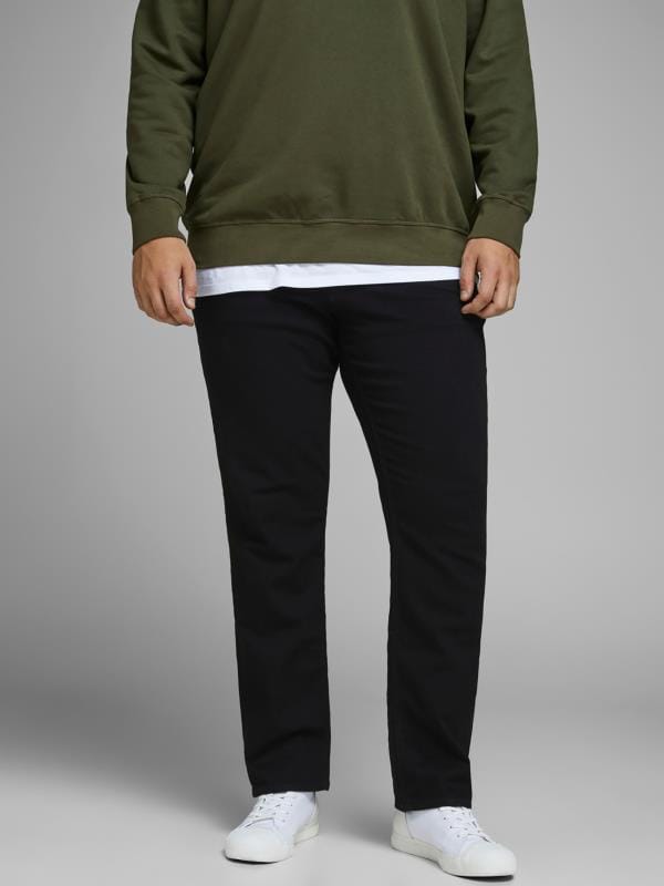 JACK & JONES Black Original Straight Leg Jeans | BadRhino 5