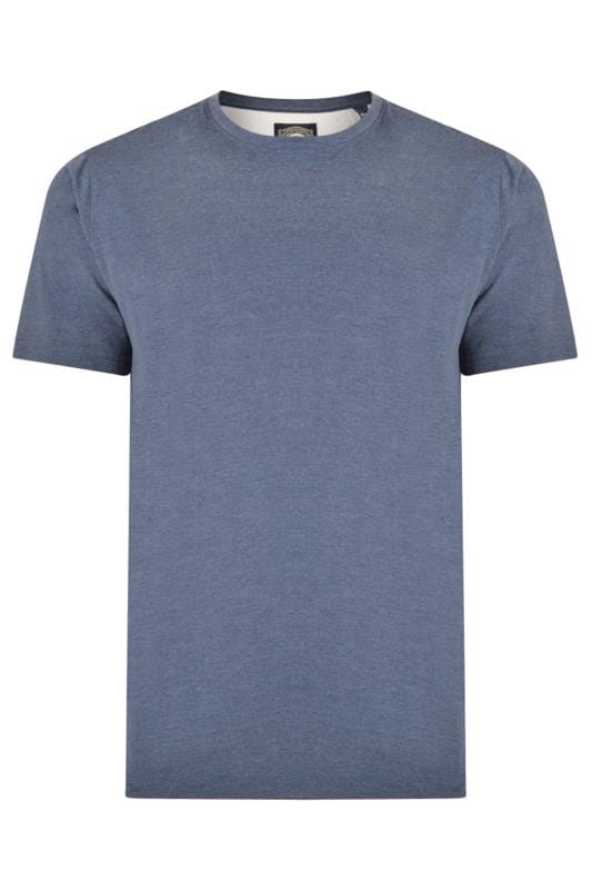 KAM Big & Tall Indigo Blue Plain T-Shirt 2
