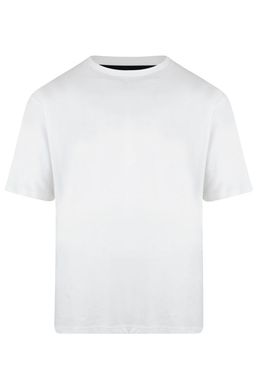 KAM Big & Tall White Plain T-Shirt 2