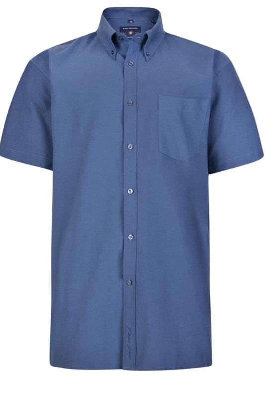 KAM Navy Oxford Short Sleeve Shirt | BadRhino 2
