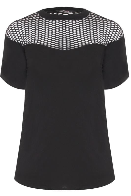 LIMITED COLLECTION Curve Black Fishnet Insert Top 5