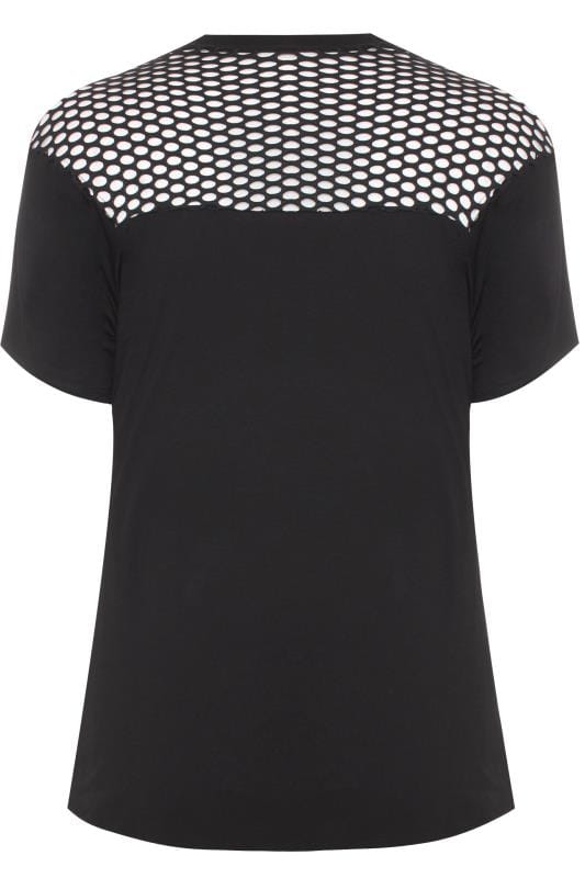 LIMITED COLLECTION Curve Black Fishnet Insert Top 6