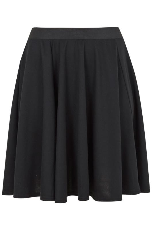 LIMITED COLLECTION Black Skater Skirt, Plus size 16 to 32 | Yours Clothing
