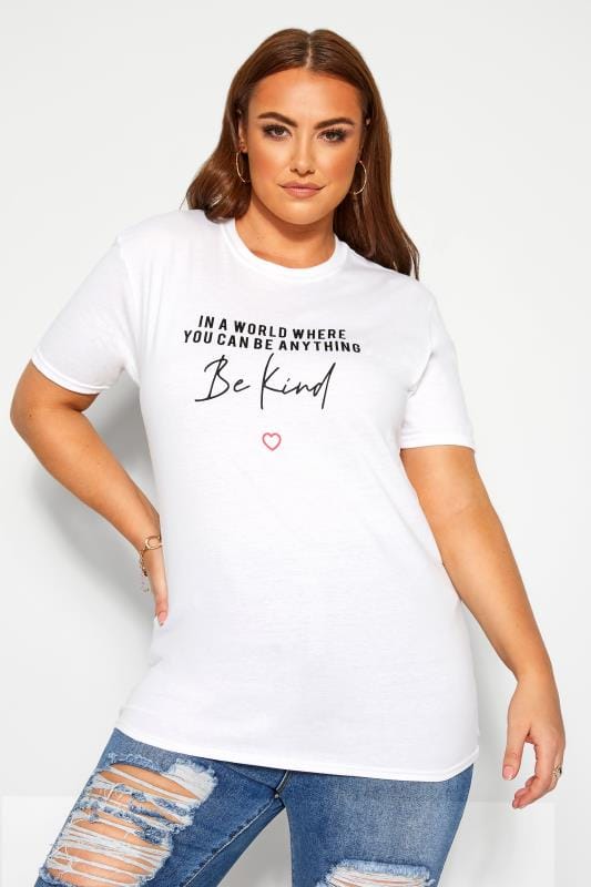 LIMITED COLLECTION White 'Be Kind' Charity Donation T-Shirt | Yours ...