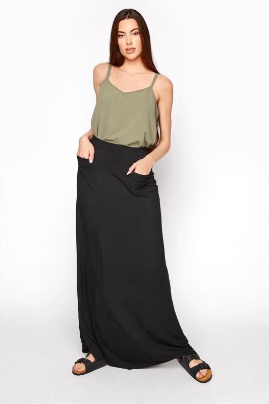 Tall  LTS Black Fit & Flare Maxi Skirt