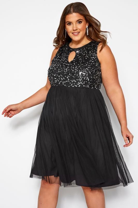 black sparkly dress size 18