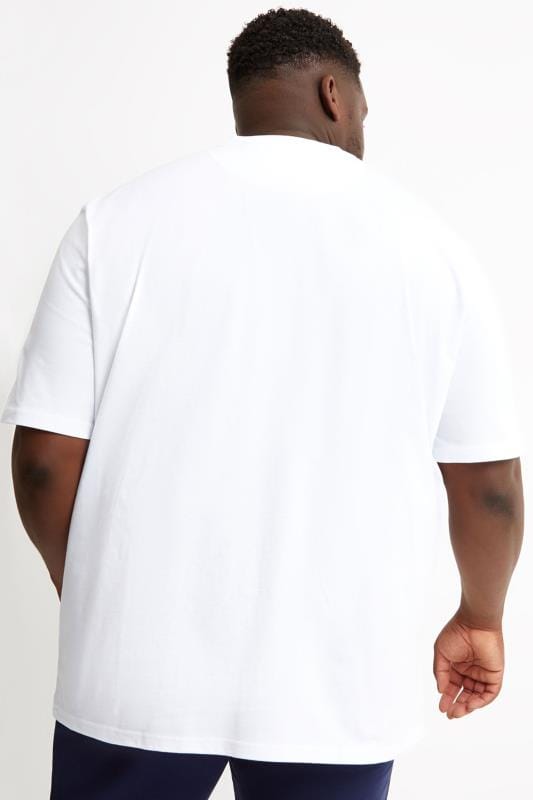 LYLE & SCOTT Big & Tall White Crew Neck T-Shirt 3