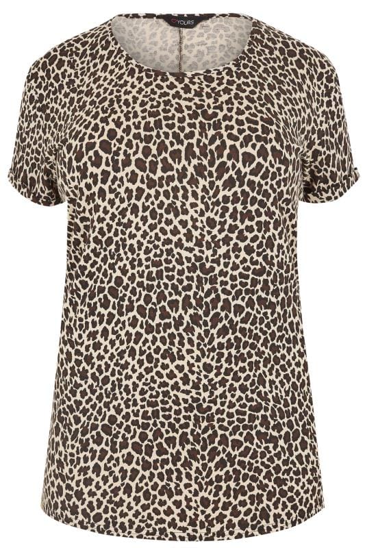 Leopard Print T-Shirt, Plus size 16 to 40 | Yours Clothing