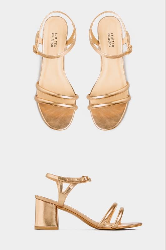 wide gold sandals
