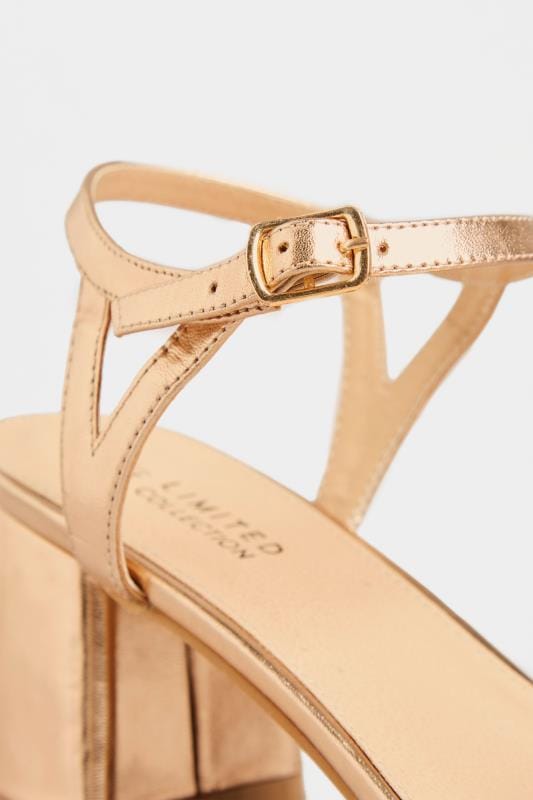 extra wide gold sandals