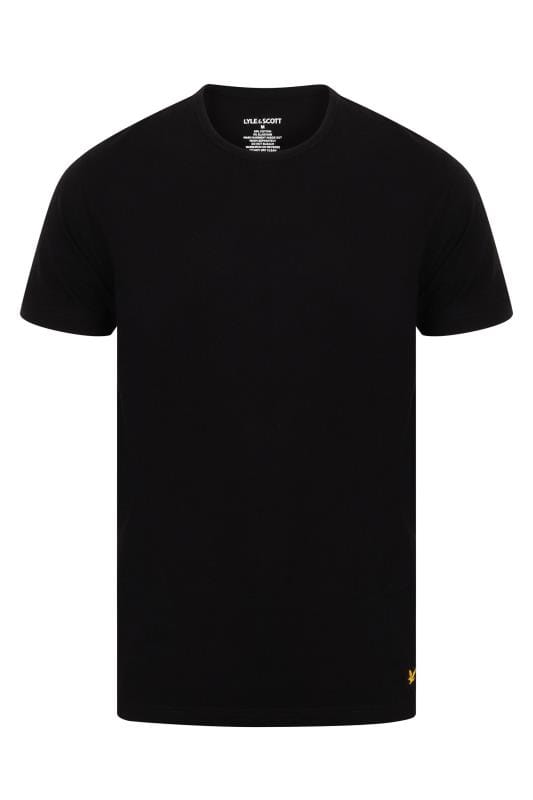 LYLE & SCOTT Big & Tall 3 Pack Black Lounge T-Shirts 4