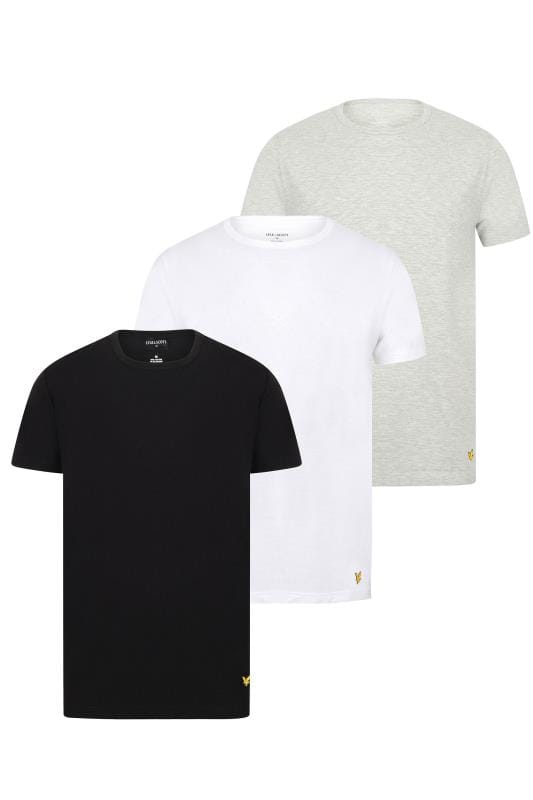 LYLE & SCOTT Big & Tall 3 Pack Black Lounge T-Shirts 2
