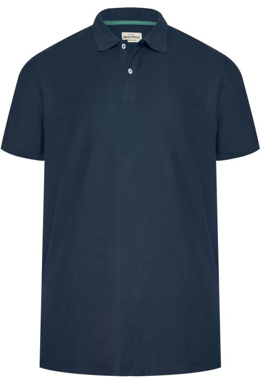 MONTEGO Navy Polo Shirt | Sizes Medium - 8XL | BadRhino | BadRhino