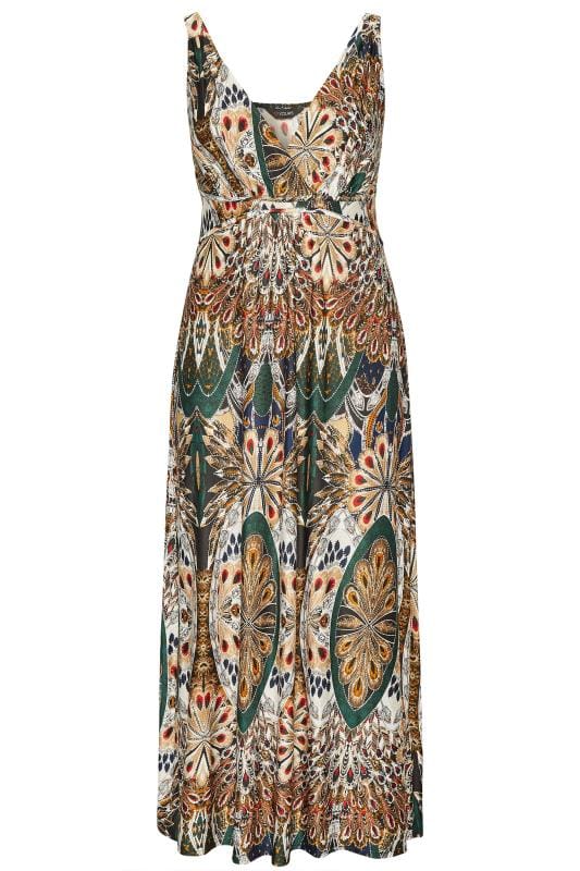 Multi Tropical Print Maxi Dress | Sizes 16 to 36 | Yours Clothing