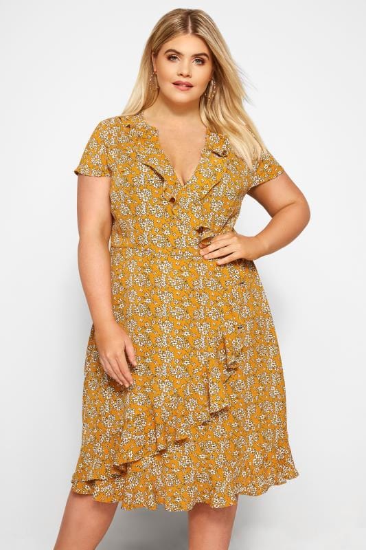 mustard dress size 16