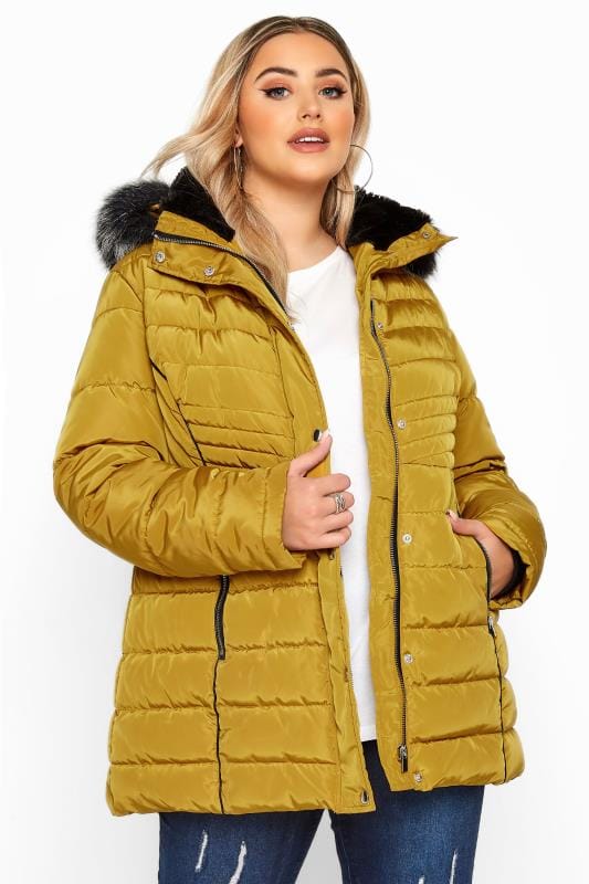 mustard coat size 22