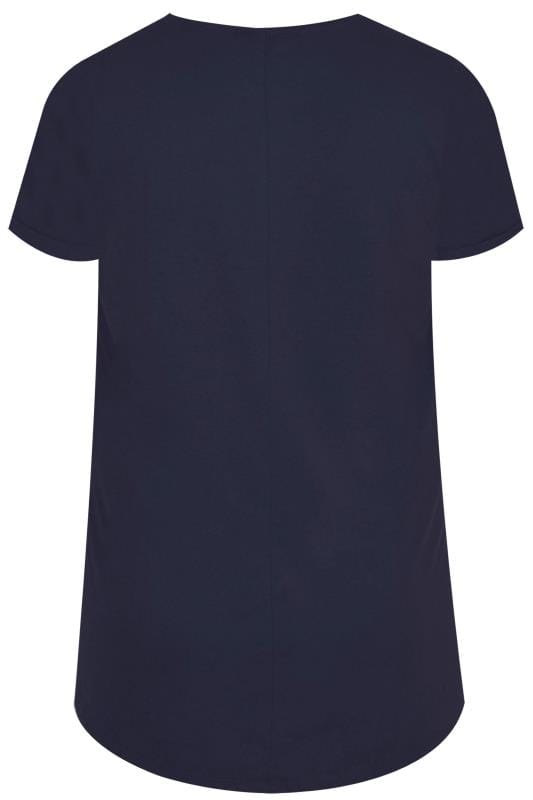 Download Navy Mock Pocket T-Shirt, plus size 16 to 36 | Yours Clothing