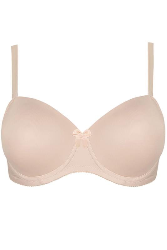 Plus Size Nude Moulded Underwired T-Shirt Bra - Available In Sizes 38C - 50G | Yours Clothing 3