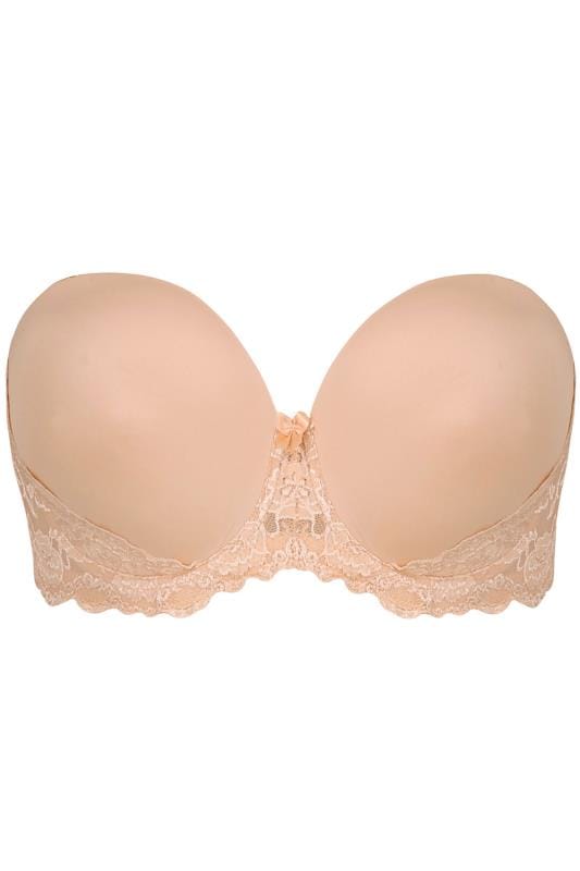 Nude Lace Moulded Underwired Multiway Bra With Removable Straps 5