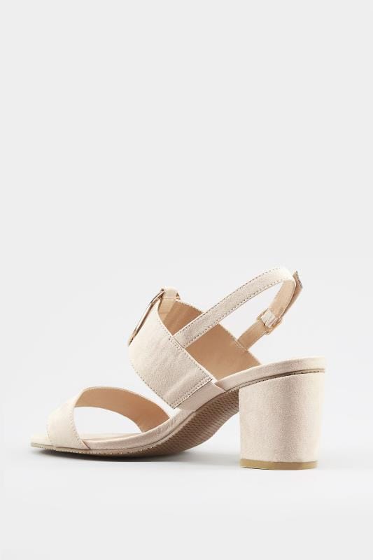 Nude Ring Block Heeled Sandals In Extra 