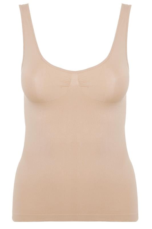 Plus Size Nude Seamless Control Vest Top | Yours Clothing 2