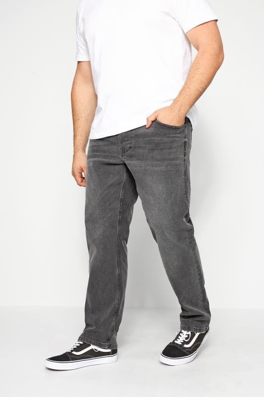 grey slim tapered jeans
