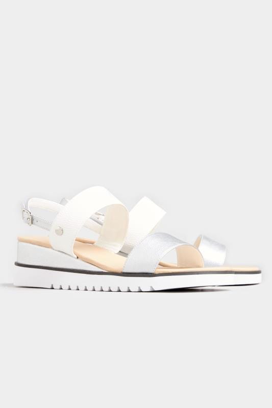 White & Silver Sporty Wedge Sandals In Extra Wide Fit_ad9f.jpg
